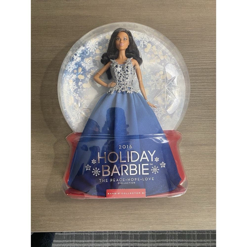 2016 Mattel Holiday Barbie African American Peace Hope Love Collection DGX99 NRF